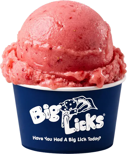 Strawberry Sorbet at Big Licks